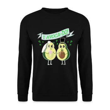 Mariage d'avocat se marier Funny Food - Sweat-shirt Unisexe - noir - Devant - Alina (178cm) & Michal (187cm)