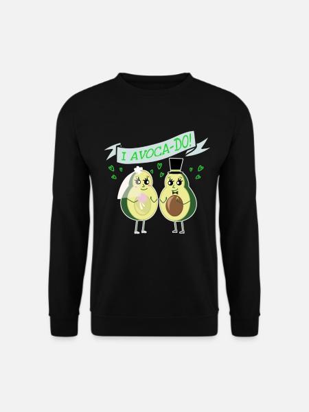 Avocado Hochzeit Heiraten Lustig Essen - Unisex Pullover - Schwarz