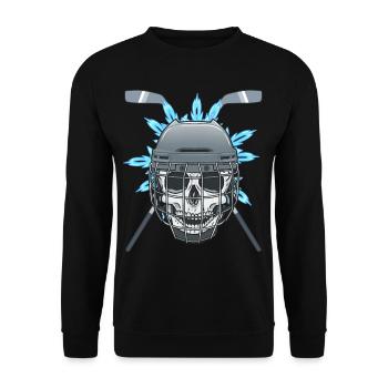 Bâton de hockey sur glace Sports d’hiver Rondelle de hockey - Sweat-shirt Unisexe - noir - Devant - Alina (178cm) & Michal (187cm)