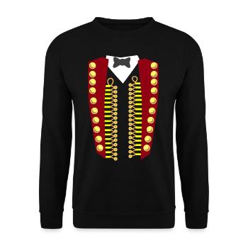 Cirque gilet costume manège Showman Dompteur JGA - Sweat-shirt Unisexe - noir - Devant - Alina (178cm) & Michal (187cm)