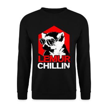 Lemur - Unisex Sweatshirt - black - Front - Alina (178cm) & Michal (187cm)