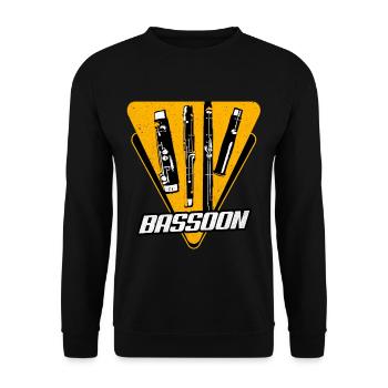 Basson - Sweat-shirt Unisexe - noir - Devant - Alina (178cm) & Michal (187cm)