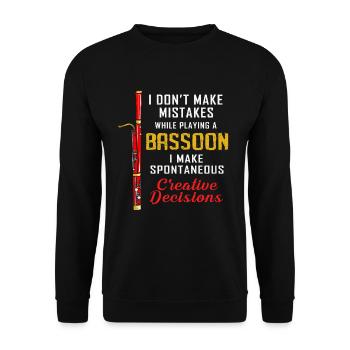 Basson - Sweat-shirt Unisexe - noir - Devant - Alina (178cm) & Michal (187cm)