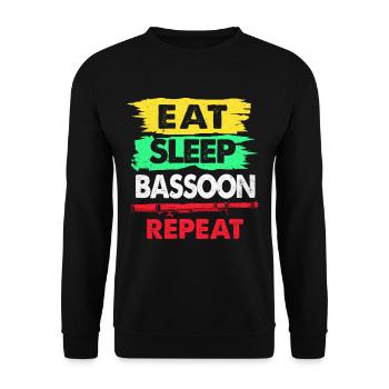 Bassoon - Unisex Sweatshirt - black - Front - Alina (178cm) & Michal (187cm)