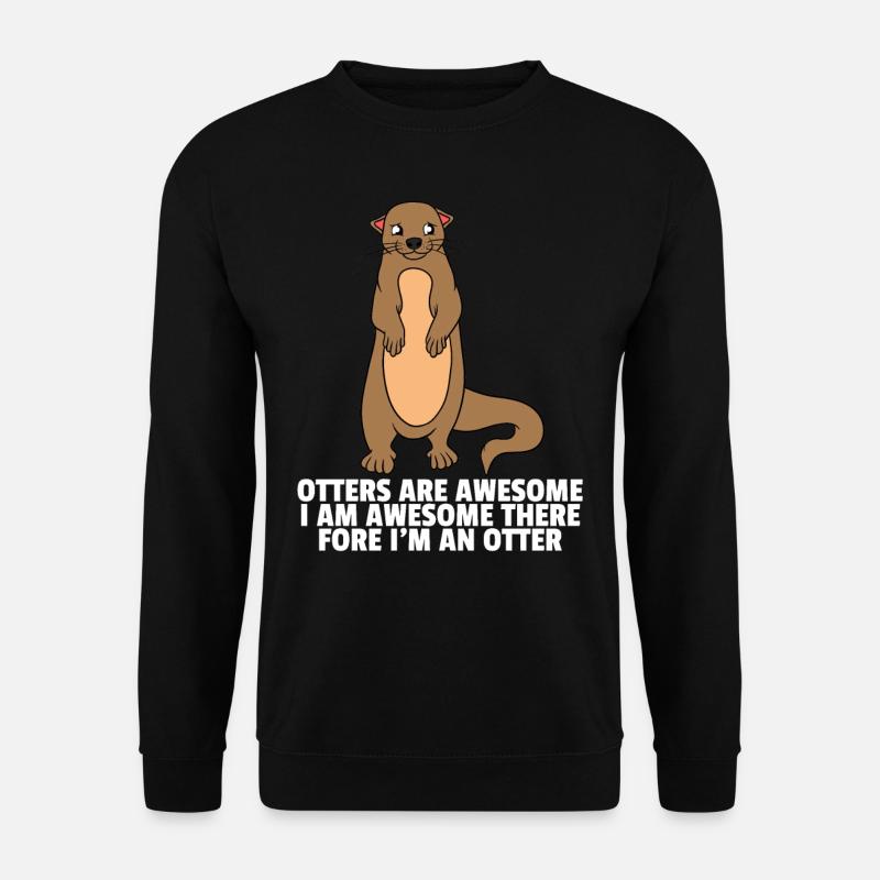 Otter Aquarius otter Dwarf otter gift - Unisex Sweatshirt - black
