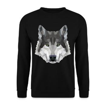 POLYGON WOLF WOLVES HUSKY PACK DOG PACK PACK - Unisex Sweatshirt - black - Front - Alina (178cm) & Michal (187cm)