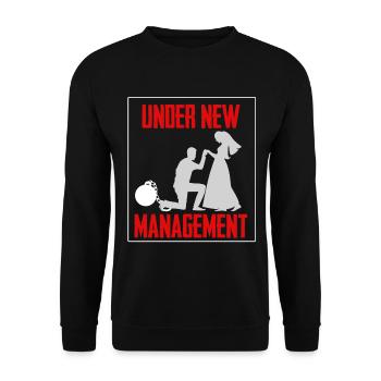 célibataire cadeau cool - Sweat-shirt Unisexe - noir - Devant - Alina (178cm) & Michal (187cm)
