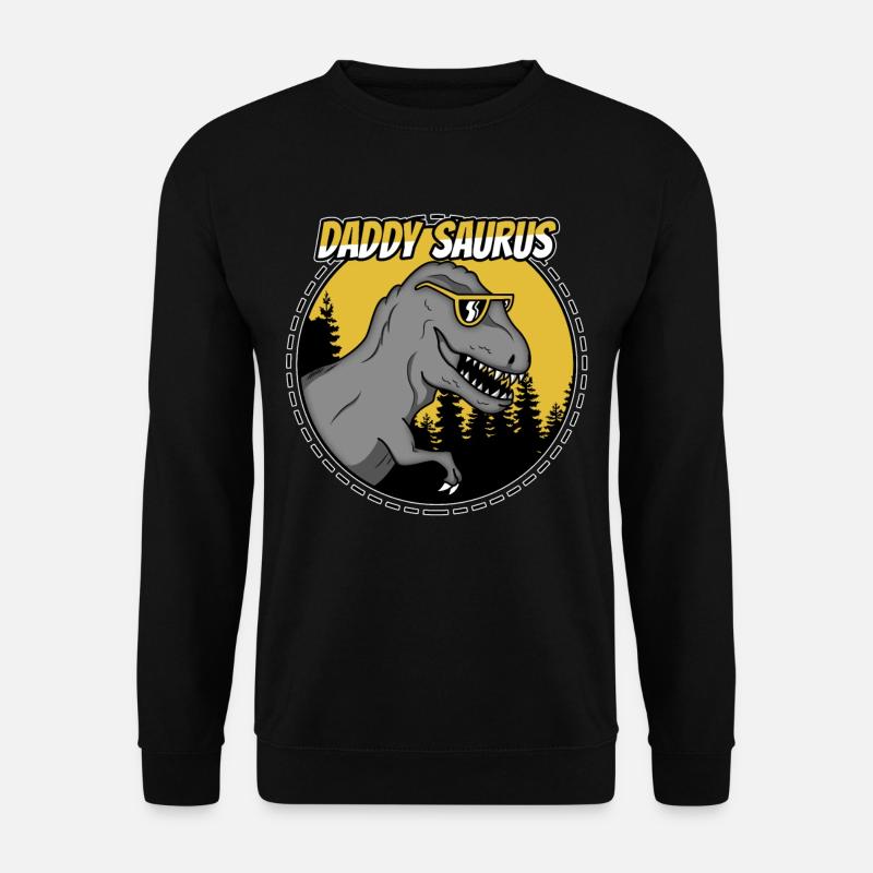 Vatertag Dad Papa TRex T-Rex Saurier Geschenk - Unisex Pullover - Schwarz