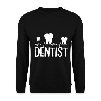 Dentist Gift Dentist Dentist Dentist - Unisex Sweatshirt - black - Front - Alina (178cm) & Michal (187cm)