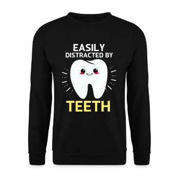 Dentist Gift Dentist Dentist Dentist - Unisex Sweatshirt - black - Front - Alina (178cm) & Michal (187cm)