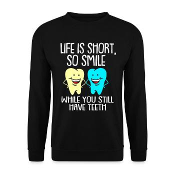Dentist Gift Dentist Dentist Dentist - Unisex Sweatshirt - black - Front - Alina (178cm) & Michal (187cm)