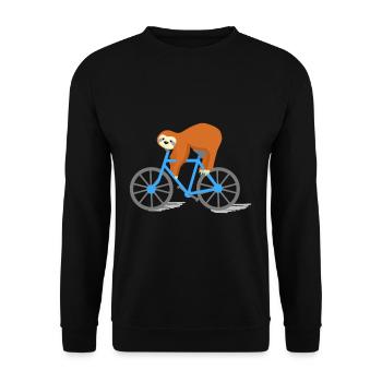 Paresseux Lazy Bike Driving Lazy Sleeping - Sweat-shirt Unisexe - noir - Devant - Alina (178cm) & Michal (187cm)