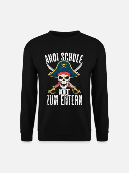 Piraten Schulkind Schulanfang Einschulung Geschenk - Unisex Pullover - Schwarz