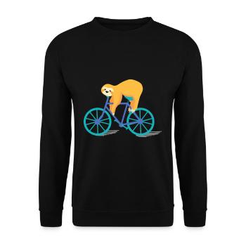 Paresseux Lazy Bike Driving Lazy Sleeping - Sweat-shirt Unisexe - noir - Devant - Alina (178cm) & Michal (187cm)