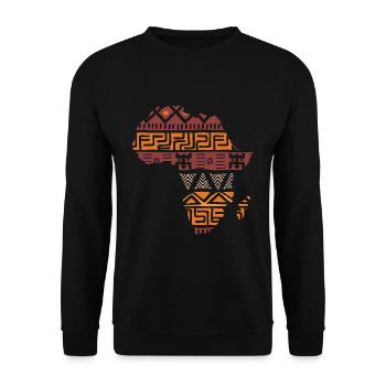 brown card africa gift - Unisex Sweatshirt - black - Front - Alina (178cm) & Michal (187cm)