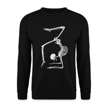 La gymnastique squelette en cadeau de la classe - Sweat-shirt Unisexe - noir - Devant - Alina (178cm) & Michal (187cm)