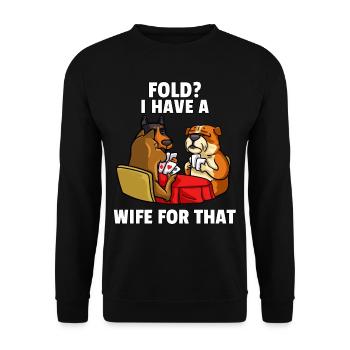 Chiens Jouer au Poker Dog Player Hold Em Gift - Sweat-shirt Unisexe - noir - Devant - Alina (178cm) & Michal (187cm)