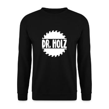 Dr. Wood roofer joiner lumberjack - Unisex Sweatshirt - black - Front - Alina (178cm) & Michal (187cm)