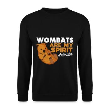 Wombat - Unisex Pullover - Schwarz - Vorne - Alina (178cm) & Michal (187cm)