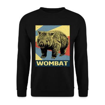 Wombat - Unisex Pullover - Schwarz - Vorne - Alina (178cm) & Michal (187cm)