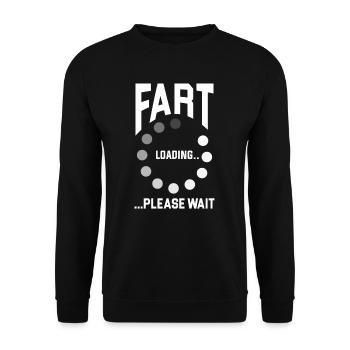 Fart péter chiots gonflement idée cadeau flatulence - Sweat-shirt Unisexe - noir - Devant - Alina (178cm) & Michal (187cm)