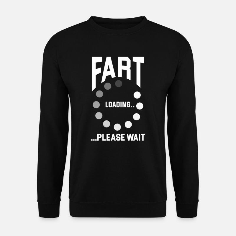 Fart farting pups puffing flatulence gift idea - Unisex Sweatshirt - black
