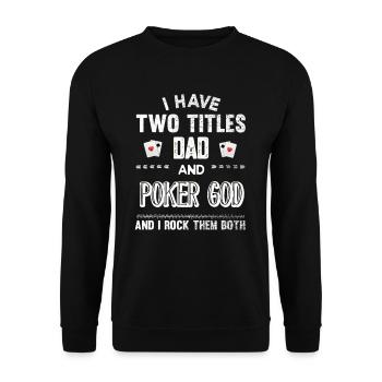 Poker - Unisex Pullover - Schwarz - Vorne - Alina (178cm) & Michal (187cm)