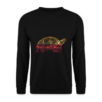 Cadeau de tortue Vintage Line Art Cool - Sweat-shirt Unisexe - noir - Devant - Alina (178cm) & Michal (187cm)