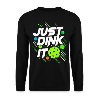 Pickleball Ball Sport Grandma Senior Grandpa Gift Idea - Unisex Sweatshirt - black - Front - Alina (178cm) & Michal (187cm)