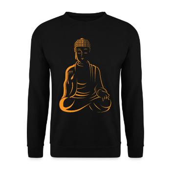 Protection de bouddha protection de bouddha - Sweat-shirt Unisexe - noir - Devant - Alina (178cm) & Michal (187cm)