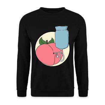 Klismaphilia Enema Anal Play Klistier Sex Popo - Unisex Pullover - Schwarz - Vorne - Alina (178cm) & Michal (187cm)
