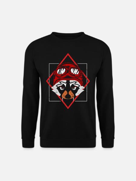 Rider cool raccoon gift - Unisex Sweatshirt - black
