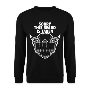 Cadeau barbe barbe barbe porteur barbu - Sweat-shirt Unisexe - noir - Devant - Alina (178cm) & Michal (187cm)