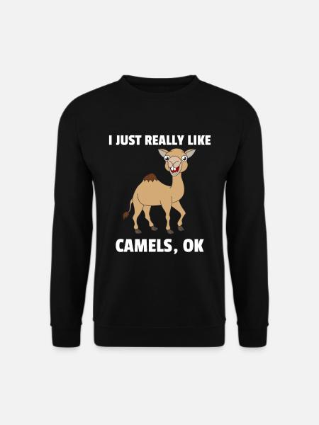 Kamel Kamele Tierliebe Liebhaber Geschenk - Unisex Pullover - Schwarz