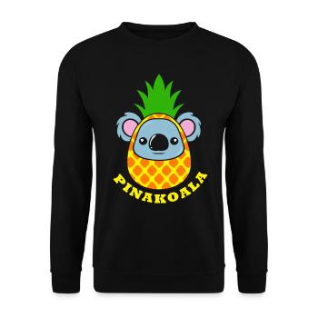 Koalabär Australien Backpacker Koala Tierschutz - Unisex Pullover - Schwarz - Vorne - Alina (178cm) & Michal (187cm)