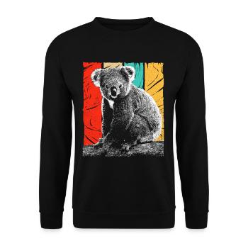 Koala - Sweat-shirt Unisexe - noir - Devant - Alina (178cm) & Michal (187cm)
