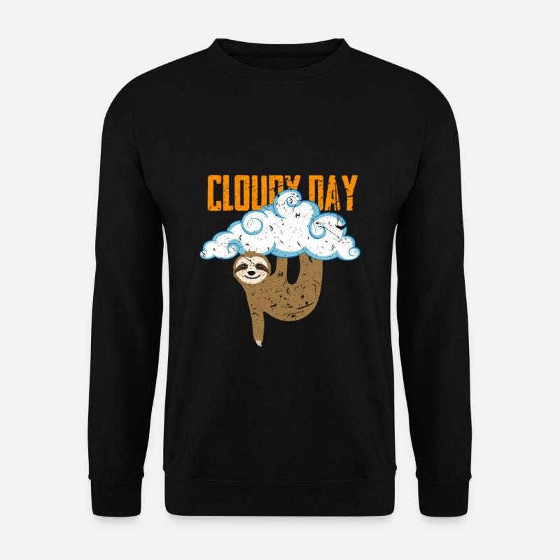 cloudy textured laziness gift - Unisex Sweatshirt - black