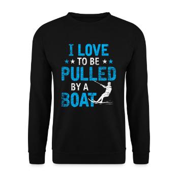 Bateau de ski nautique - Sweat-shirt Unisexe - noir - Devant - Alina (178cm) & Michal (187cm)