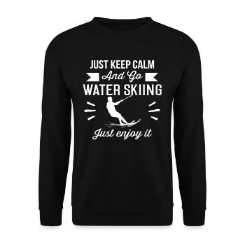 Quiet waterskiing hobby - Unisex Sweatshirt - black - Front - Alina (178cm) & Michal (187cm)