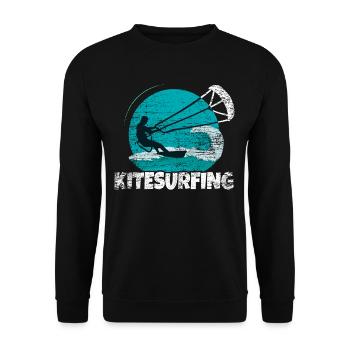 Kitesurfing - Unisex Sweatshirt - black - Front - Alina (178cm) & Michal (187cm)