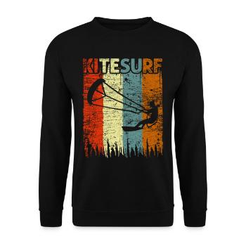 Kitesurf - Unisex Sweatshirt - black - Front - Alina (178cm) & Michal (187cm)