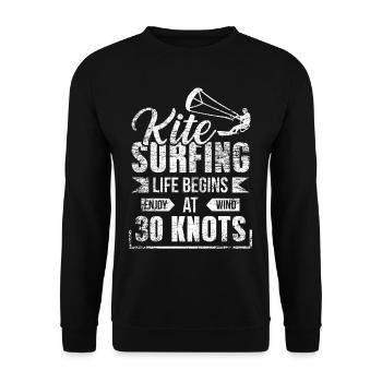 Kite Surfing - Unisex Sweatshirt - black - Front - Alina (178cm) & Michal (187cm)