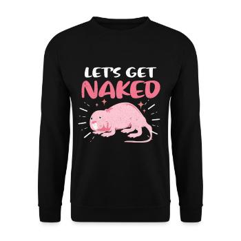 Nacktmull - Unisex Pullover - Schwarz - Vorne - Alina (178cm) & Michal (187cm)