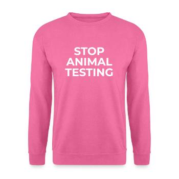 Tierversuche einstellen Tierschutz Tierquälerei - Unisex Pullover - Pink - Vorne