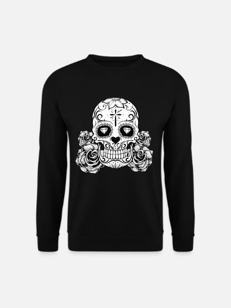 Crâne diamant - Sweat-shirt Unisexe - noir