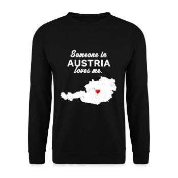 Long-distance relationship or reconciliation, love in Austria - Unisex Sweatshirt - black - Front - Alina (178cm) & Michal (187cm)