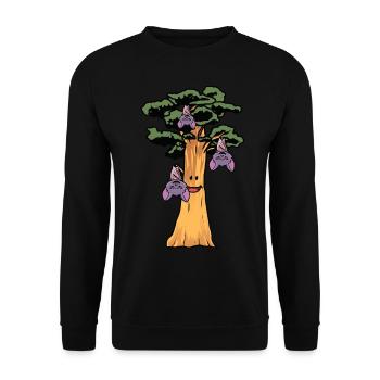 Nature conservation Ecology Bat Rainforest Forest animal - Unisex Sweatshirt - black - Front - Alina (178cm) & Michal (187cm)