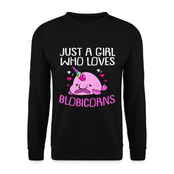Blobfish - Unisex Sweatshirt - black - Front - Alina (178cm) & Michal (187cm)