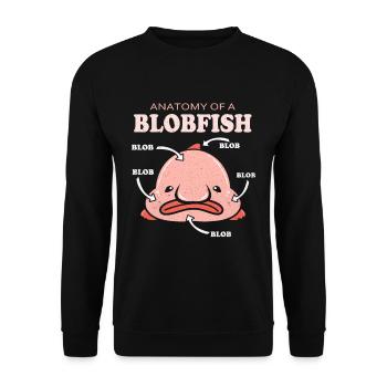 Blobfish - Unisex Sweatshirt - black - Front - Alina (178cm) & Michal (187cm)