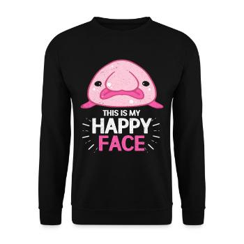 Blobfish - Unisex Sweatshirt - black - Front - Alina (178cm) & Michal (187cm)